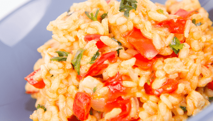 Risoto de Linguiça com Tomate Cereja 