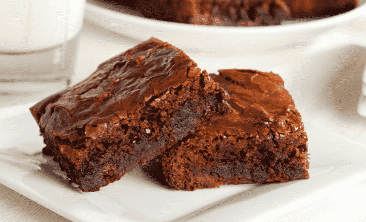 Brownie de chocolate sem farinha e açúcar