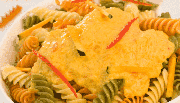 Fusilli Tricolori ao Creme de Abóbora