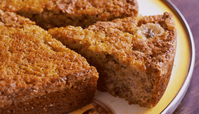 Bolo de banana com aveia sem açúcar e sem leite faz ai