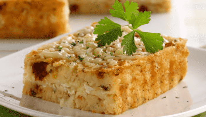 Torta de Batata com Queijo e Tomate Seco 